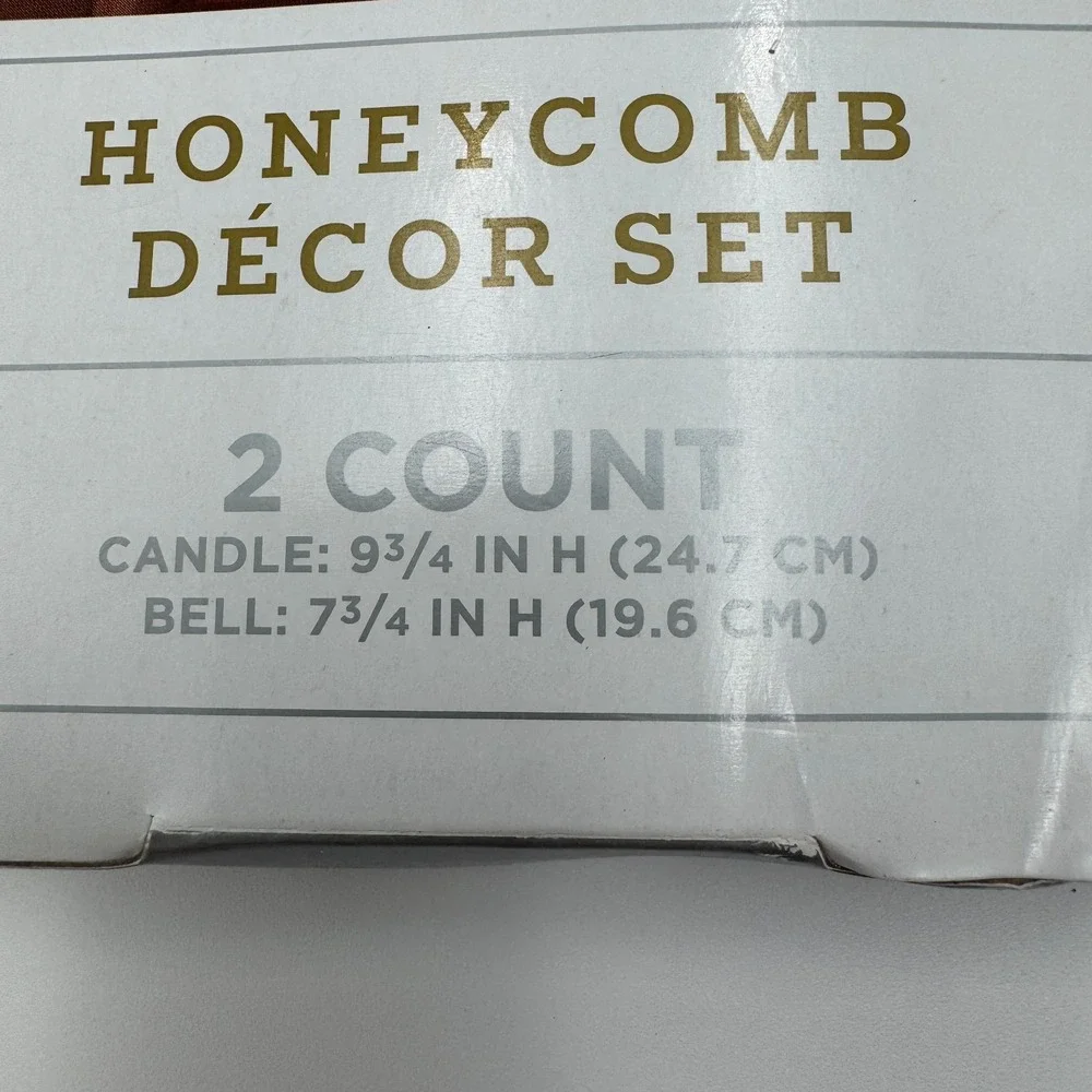 Wondershop Honeycomb Christmas Decor Candle Bell Paper Set NEW